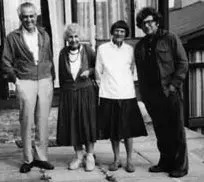 Albert Solnit, Anna Freud, Dorothy Burlingham, and Joseph Goldstein working together in Ireland.