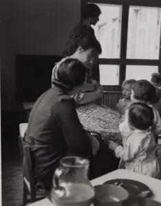 Anna Freud with children in the Jackson Nursery